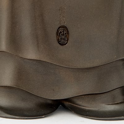 Lot 169 - A Pair of Japanese Bronze Figures of Happy Priests