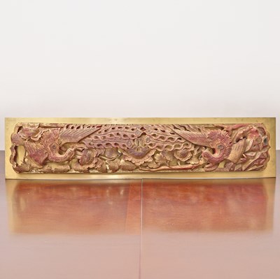 Lot 164 - Chinese Carved Giltwood Panel