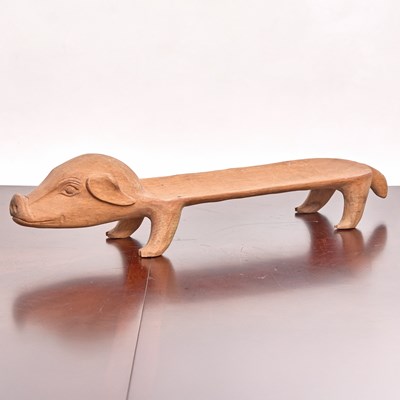 Lot 309 - French Mid-Century Wooden Pig-Shaped Serving Platter