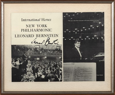 Lot 652 - Two signed pieces by Leonard Bernstein