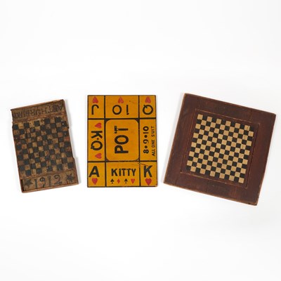 Lot 305 - Group of Three American Painted Game Boards