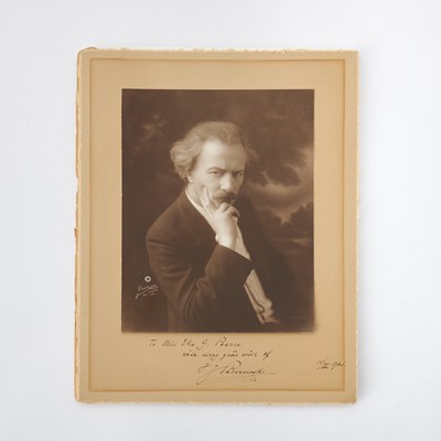 Lot 630 - An inscription by, and portrait photograph of, the Polish composer and diplomat, Paderewski