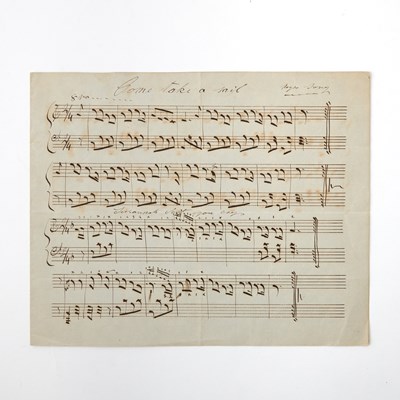Lot 239 - An early manuscript of three of Stephen Foster's best-known songs