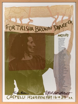 Lot 626 - A Robert Rauschenberg-designed and signed Castelli Gallery poster