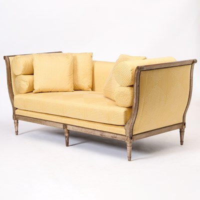 Lot 287 - Directoire Style Silvered-Giltwood Day Bed