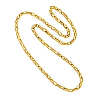 Lot 1098 - Long Gold Necklace/Bracelets Combination