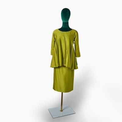 Lot 298 - Green Silk Bubble-Hem Tunic and Skirt worn in The Marvelous Mrs. Maisel