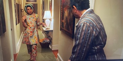 Lot 509 - A fabulous pajama set worn on the "Interesting People on Christopher Street" episode of The Marvelous Mrs. Maisel