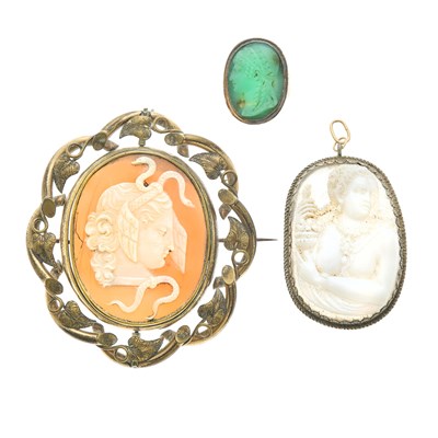 Lot 2169 - Group of Antique Cameo Jewelry