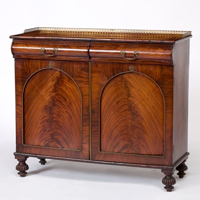 Lot 506 - William IV Brass-Mounted Mahogany Side Cabinet
