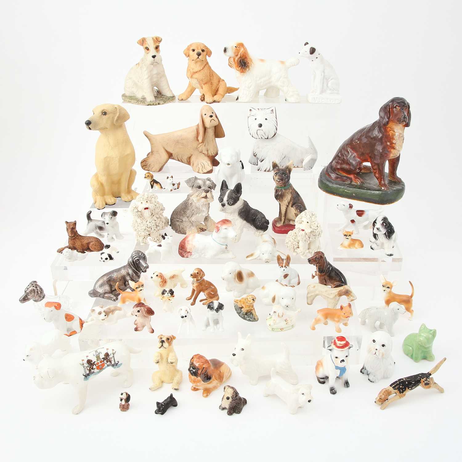 Lot 214 - Group of Porcelain and Other Dog Figures