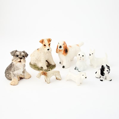 Lot 214 - Group of Porcelain and Other Dog Figures