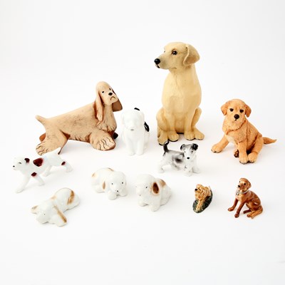 Lot 214 - Group of Porcelain and Other Dog Figures