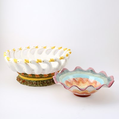 Lot 272 - Two Glazed Earthenware Bowls