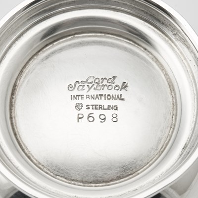 Lot 37 - American Sterling Silver Revere Form Punch Bowl and Eight American Sterling Silver Cups