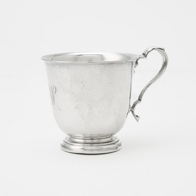 Lot 37 - American Sterling Silver Revere Form Punch Bowl and Eight American Sterling Silver Cups