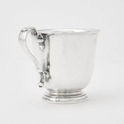 Lot 37 - American Sterling Silver Revere Form Punch Bowl and Eight American Sterling Silver Cups