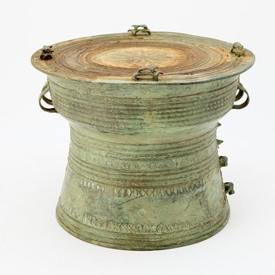 Lot 171 - Southeast Asian Patinated Bronze Rain Drum
