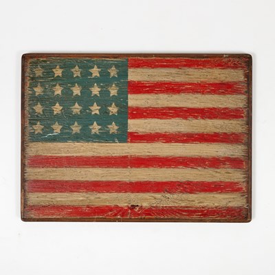 Lot 298 - 20 Star Painted Wood American Flag
