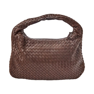 Lot 1186 - Bottega Veneta Brown Leather Intrecciato Hobo Bag