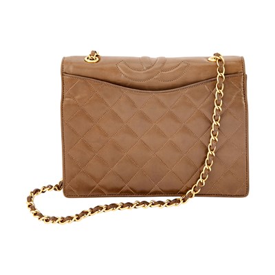 Lot 1192 - Chanel Brown Lambskin Quilted Leather Bag