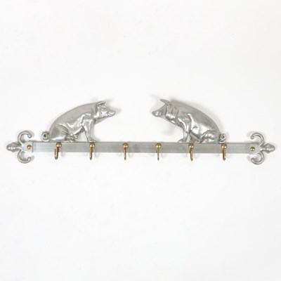 Lot 290 - Arthur Court Aluminum Pig Coat Hanger