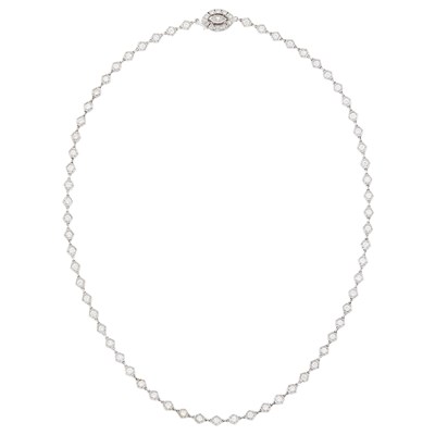 Lot 1138 - J. E. Caldwell & Co. Platinum and Diamond Chain Necklace