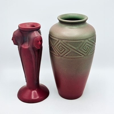 Lot 1088 - Van Briggle Indian Head Pottery Vase