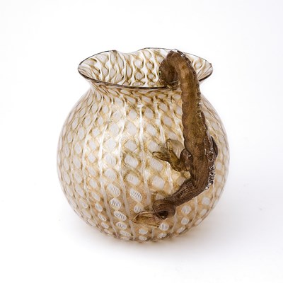 Lot 76 - Murano Art Nouveau Blown Glass 'Dragon' Pitcher