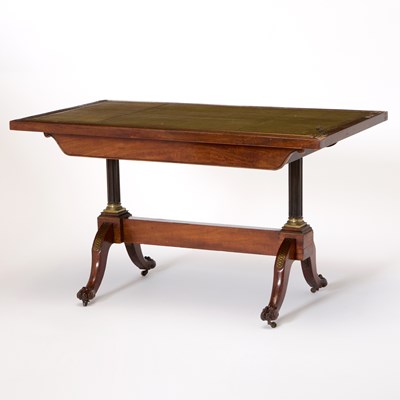 Lot 512 - Regency Brass-Inlaid Mahogany Writing Table