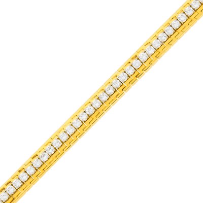 Lot 1124 - Oscar Heyman & Brothers Gold, Platinum and Diamond Bracelet