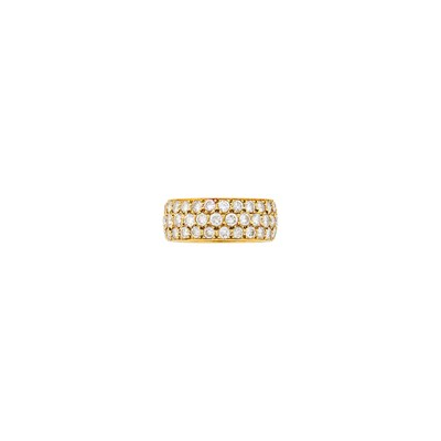 Lot 1126 - Van Cleef & Arpels Gold and Diamond Band Ring