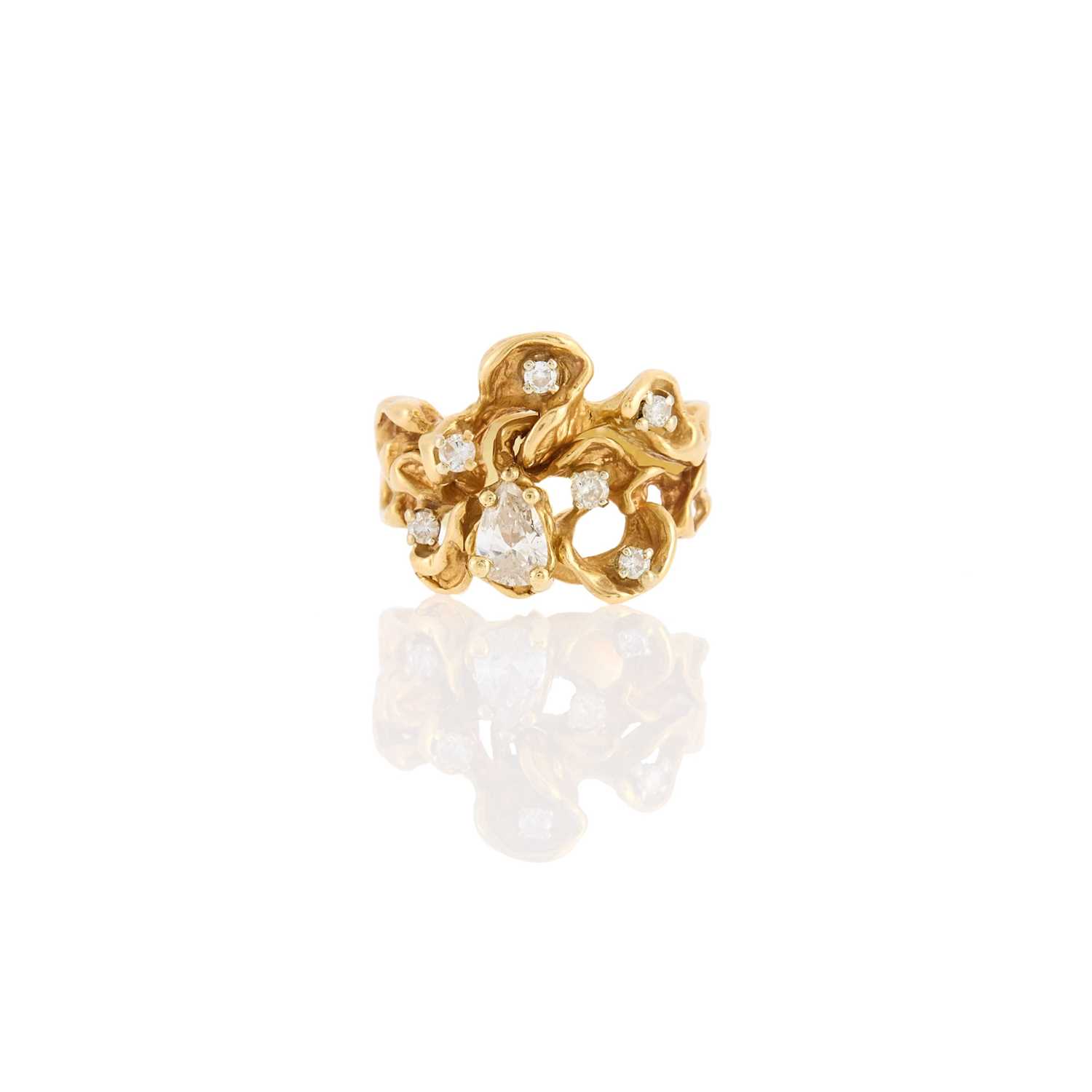 Lot 2050 - Gold and Diamond Ring