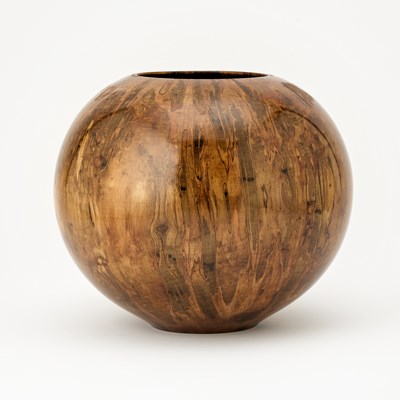 Lot 795 - Matt Moulthrop Turned Red Leopard Maple Vessel