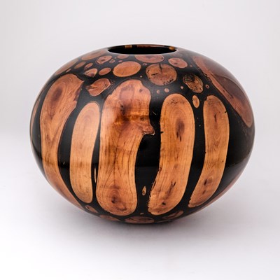 Lot 778 - Philip Moulthrop Turned Vertical Build Cherry Mosaic Vessel