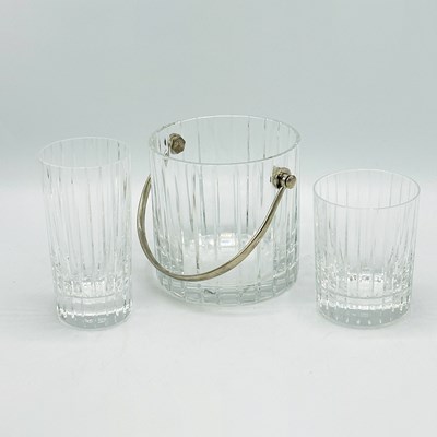 Lot 1107 - Set of Baccarat "Harmonie" Pattern Crystal Barware and Ice Bucket