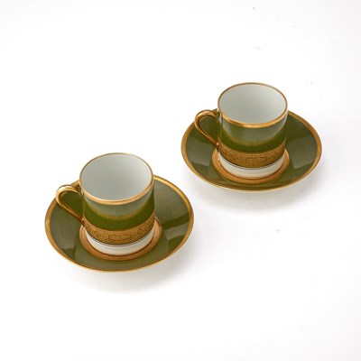 Lot 82 - Assembled Limoges Unic Porcelain Gilt-Decorated Partial Dessert Service