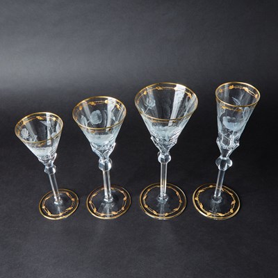 Lot 35 - Group of Moser Glass 'Paula' Pattern Stemware