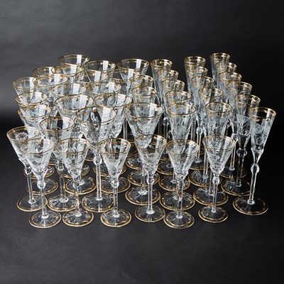 Lot 35 - Group of Moser Glass 'Paula' Pattern Stemware