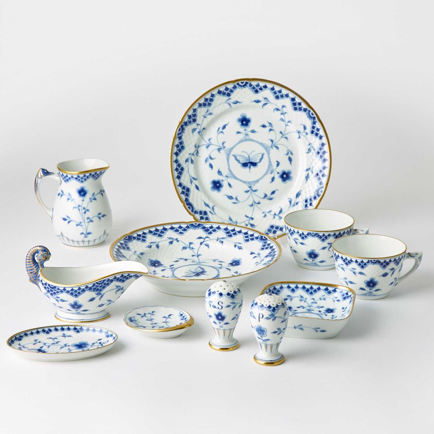 Lot 67 - Bing & Grondahl Porcelain 'Butterfly' Pattern Partial Dinner Service