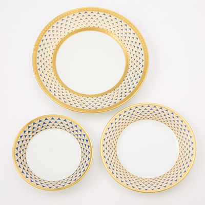Lot 70 - Two Richard Ginori Porcelain Gilt Decorated Partial Dinner Services