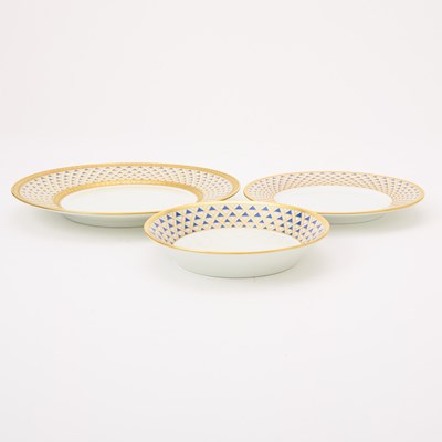 Lot 70 - Two Richard Ginori Porcelain Gilt Decorated Partial Dinner Services