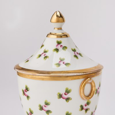 Lot 80 - French Gilt and Hand-Painted Porcelain Partial Dessert Service
