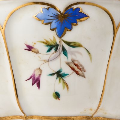 Lot 80 - French Gilt and Hand-Painted Porcelain Partial Dessert Service