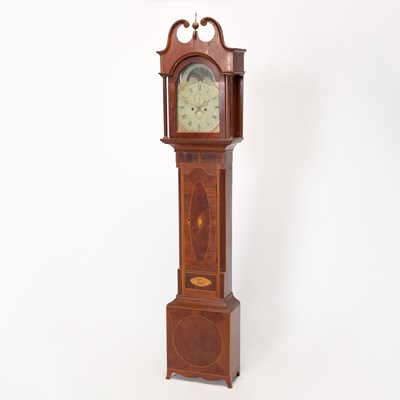 Lot 436 - Federal Mahogany Inlaid Tall Clock