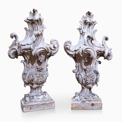 Lot 267 - Pair of Carved South German Rococo Wood Architectural Elements