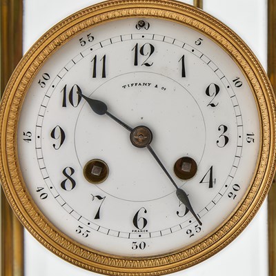 Lot 144 - Tiffany & Co. French Bronze Mantle Clock