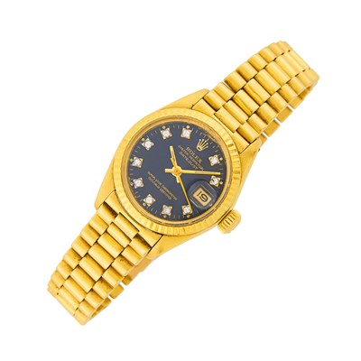 Lot 114 - Rolex Gold and Diamond 'Datejust' Wristwatch, Ref. 6917