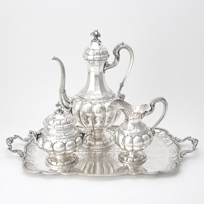 Lot 31 - Italian Fornari Silver Coffee Service