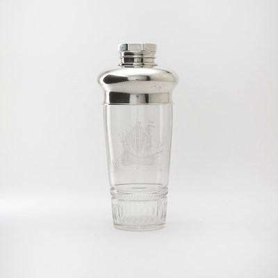 Lot 55 - American Sterling Silver and Glass Cocktail Shaker